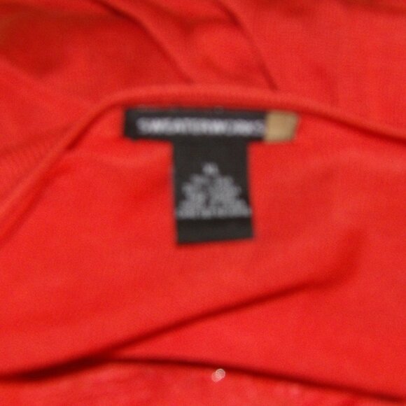 Sweaterworks Women's Orange Sweater Rhinestones Size XL - Picture 4 of 4